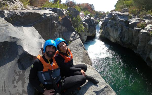 la cascata delle gurne dell'Alcantara
